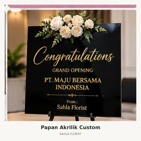 Papan Bunga Akrilik Babat Lamongan